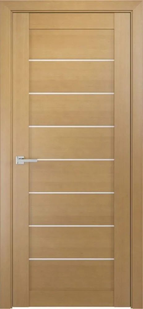 Фото Межкомнатная дверь ЛУ-7 орех (стекло сатинат, 900x2000)