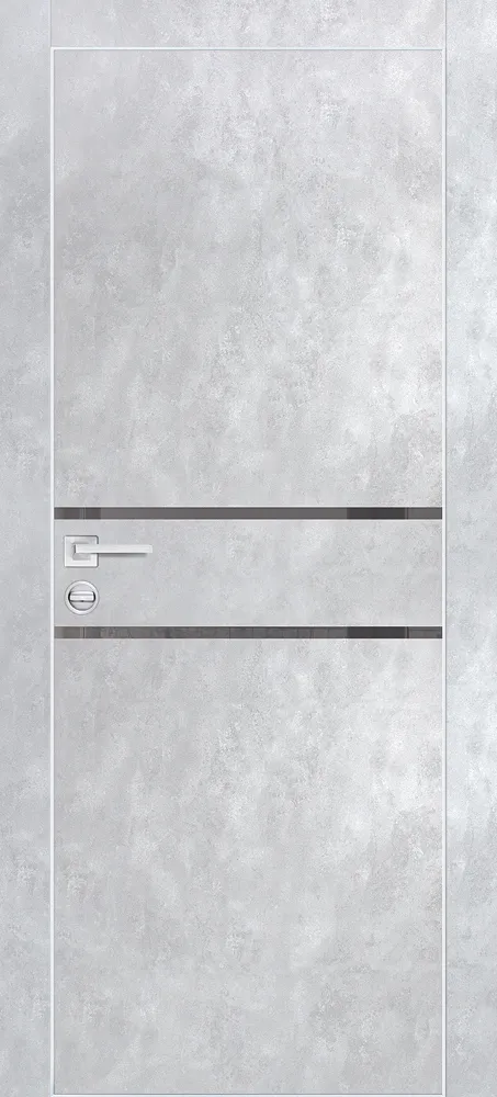 Фото Межкомнатная дверь PX-18 AL кромка с 4-х ст. Серый бетон