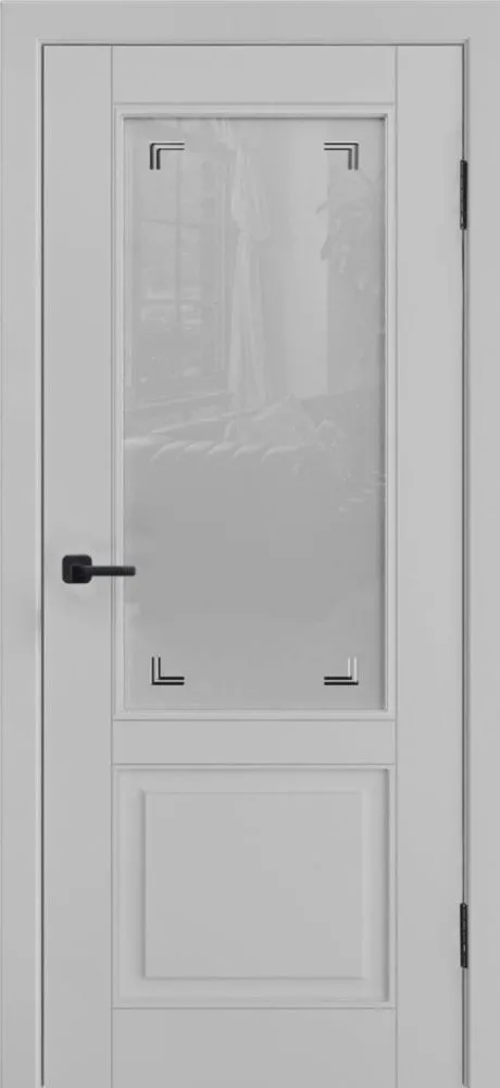 Фото Межкомнатная дверь Модель L-5 (стекло) серая эмаль