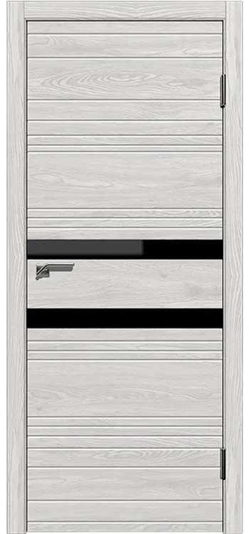 Межкомнатная дверь Легенда Новелла 2 Лиственница серая,стекло черное Лиственница серая Стекло Лакобель черное